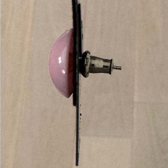 Candy Dot Stud Round Earrings Pink - Picture 5 of 7